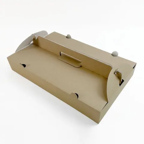 크라프트 직사각 피자박스 (대) 100매 1박스 직사각피자박스 파전포장용기 무지직사각피자박스 생선구이포