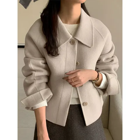 [예쎄][예쎄] 데일리 원버튼 카라넥 숏 코트(S5WCT021A)