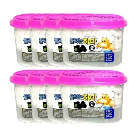 습기제거제 8개입 하마 제습제 숯 물먹는 옷장 물먹는하마 서랍