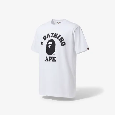 베이프 크리스탈 스톤 콜리지 티셔츠(W) WHITE