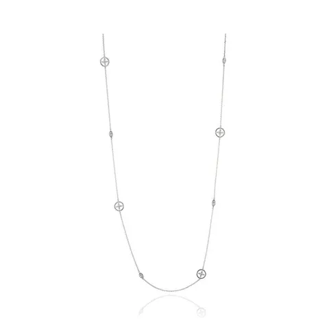 [ 롯데백화점 ][티르리르]블루밍 패션화이트 목걸이 TNSLB0004HW