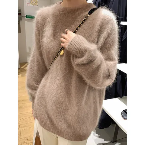 [예쎄](예쎄) 라운드넥 앙고라 루즈핏 니트(S5WKN035A)