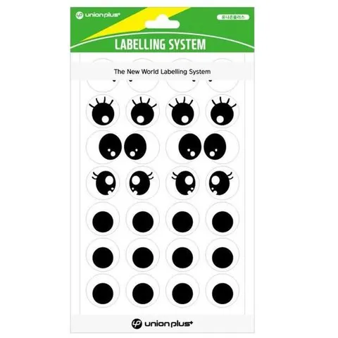 유니온 스티커 눈모양 (19mm) (8매입) (UL-019)