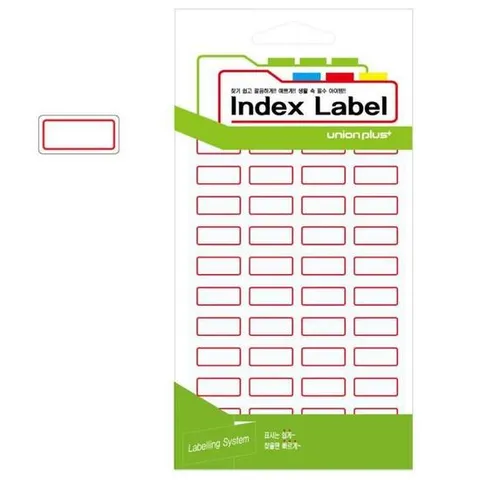 유니온 견출지 일반 21x10 (UL-2110) (적색) (18매입)