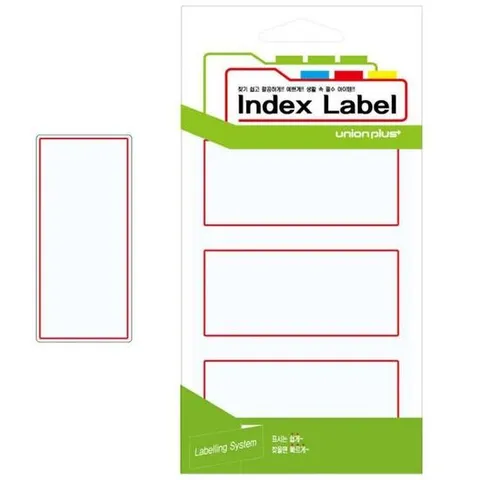 유니온 견출지 일반 87x38 (UL-2203) (적색) (18매입)