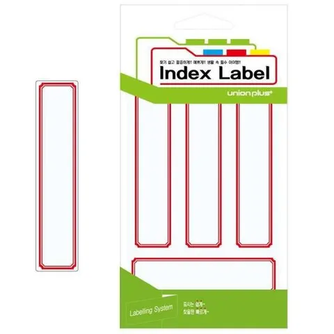 유니온 견출지 일반 24x111 (UL-2213) (적색) (18매입)