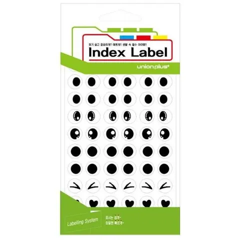 유니온 스티커 눈모양 (12mm) (15매입) (UL-2018)