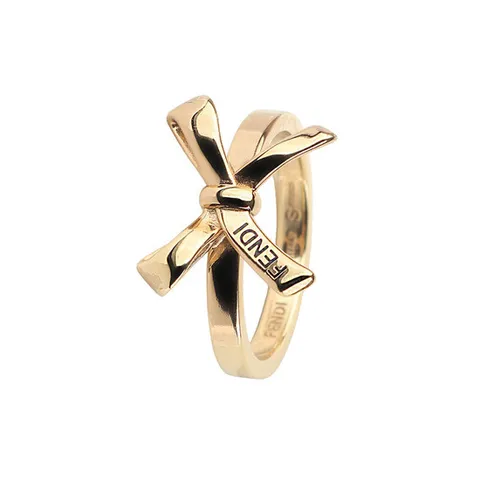 (명품) 펜디 8AK079 금장 보우 링 반지 S 12