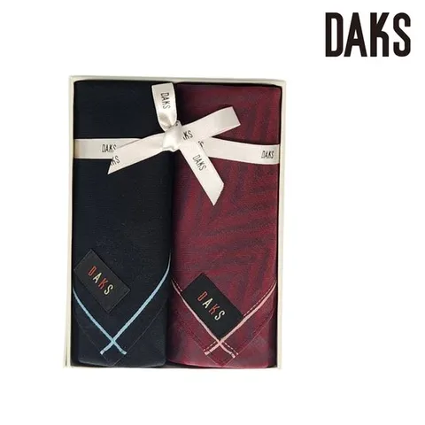 [ 롯데백화점 ][닥스(손수건)]남성 손수건 2매 세트 DST1302 13+DSL3404 01