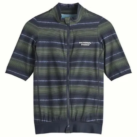 파 노말 스튜디오 남성 Pas Normal Studios Essential Jersey Light Olive Stripe