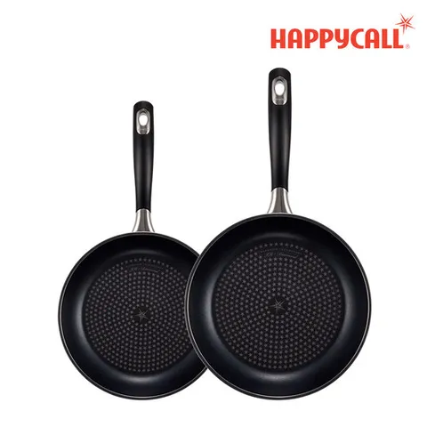 [본사직영] HC해피콜 다이아몬드 포셀 IH 2P 프라이팬 세트 (팬24+팬28)