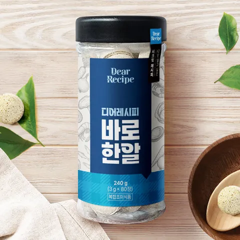 디어레시피 바로한알 코인 육수 멸치 동전 80정 (2번 구매시 레몬즙 증정)