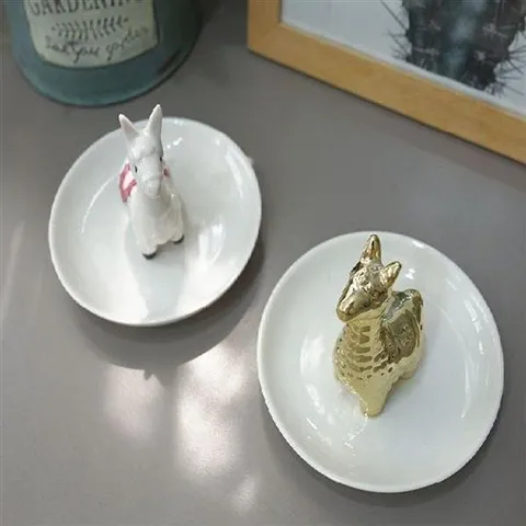 소품샵 ksr 라마 악세사리 트레이 화이트 골드