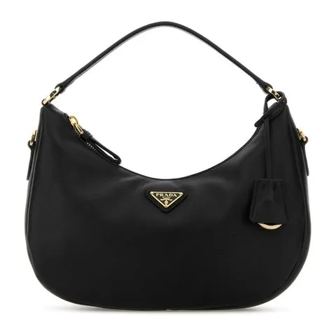 프라다 로고 플라크 가죽 호보백 1BC2722CYS F0002