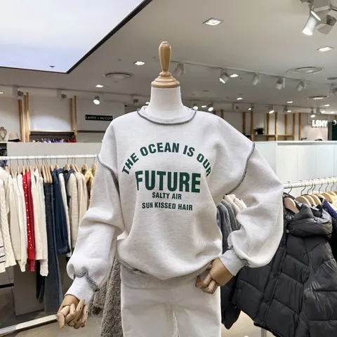 [ AK백화점 ][에잇컨셉] 퓨처 랍빠 기모 맨투맨 C25L4FTS089