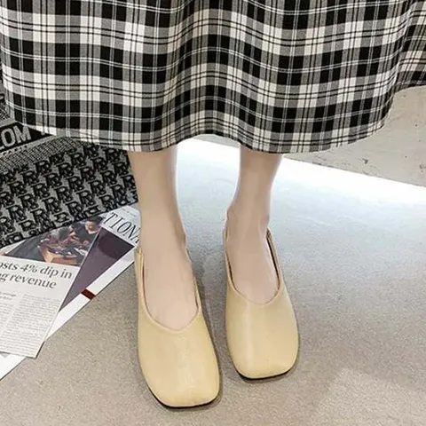 여름 사각 패션 편한 슈즈 공항 단화 플랫 스타일