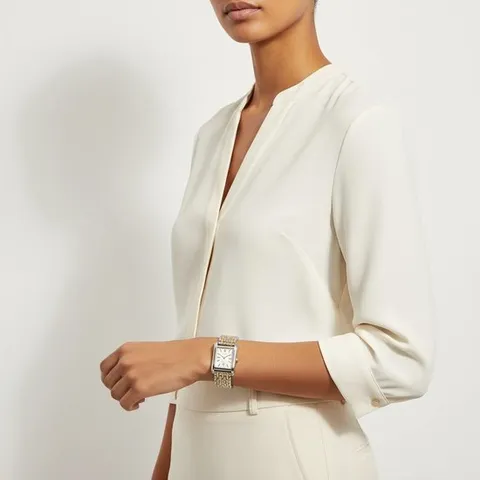 클리어런스공식 토리버치 엘레노어 쿼츠 콤비 여성 메탈시계 TBW1070