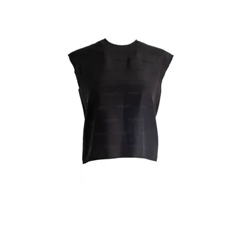 26 SS 발렌시아가 라이선스 슬리브리스 티셔츠 블랙 838750TSN09