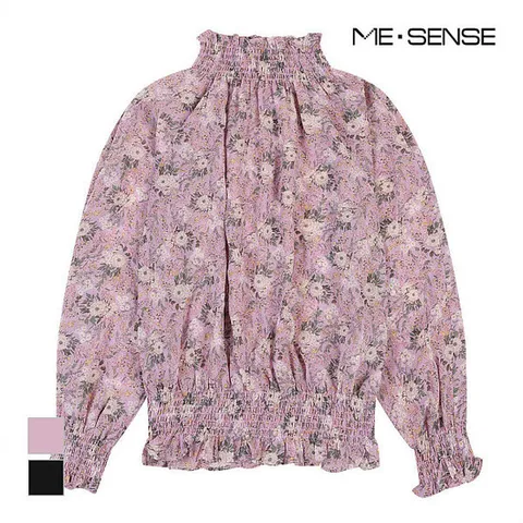 [미센스][미센스] 스모킹 밴딩 프린트 블라우스_MB43BLMD03Z (P0