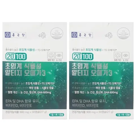 [종근당]종근당 20100 초임계 식물성 알티지 오메가3 900mg x 30