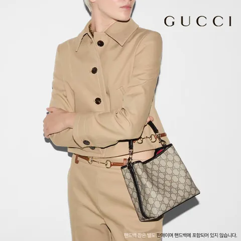 구찌 다크 브라운 GG엠블럼 스몰 버킷백 (GUCCI  AS보증) 블랑앤꼴레뜨
