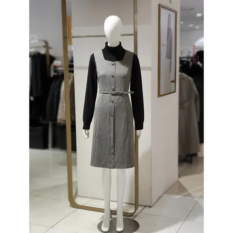 [에꼴드파리][에꼴드파리] (미센스)체크 뷔스티에 원피스 101AMB