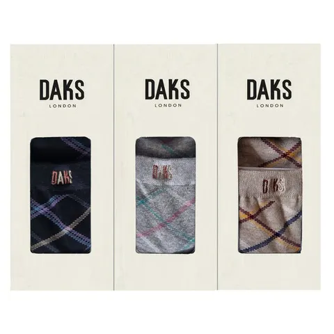 [ 롯데백화점 ][닥스(양말)]DB 26407숙녀 면단목 사선체크 3족세트