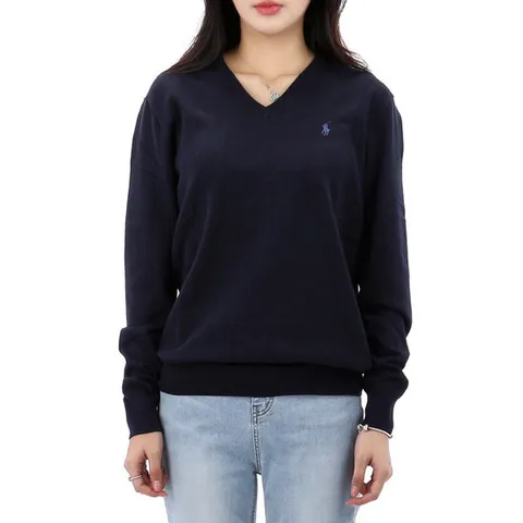 (명품) 25FW 폴로랄프로렌 포니 로고 브이넥 니트