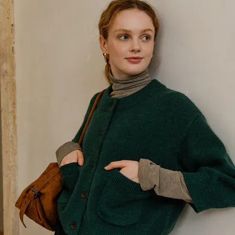 [ 롯데백화점 ][피그먼트]포켓 벌룬 가디건