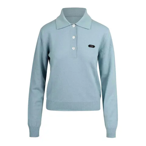 [N21] 라프리마 여성 폴로 울 셔츠 위드 로고 플라크 25IN2M0A038900463076307 Blue /8