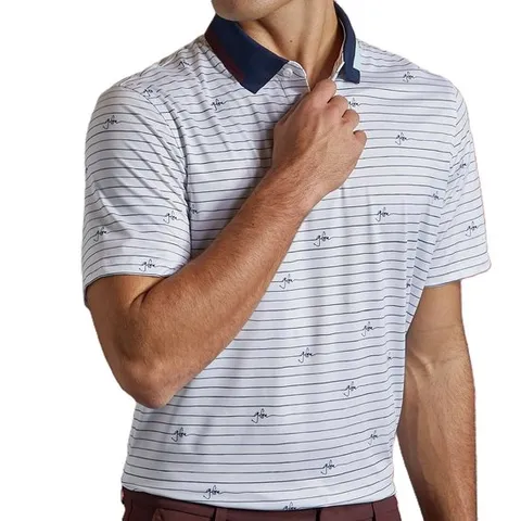 [지포어]지포어 골프웨어 남성 화이트 폴로 셔츠 반팔 테크 저지