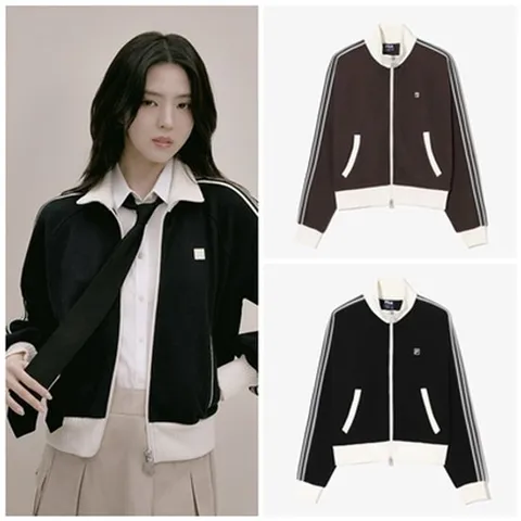 [ 현대백화점 ][휠라] 휠라 한소희 착용 인기 여성 1911 니트 트랙 집업 2종 택1 (FS261FT01F005) FILA FS261FT01F