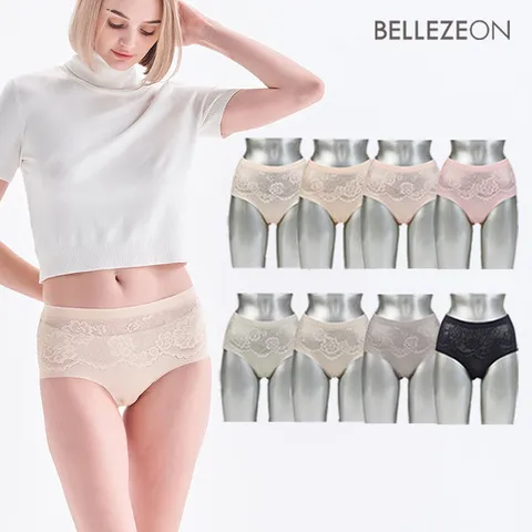 벨레즈온 심리스 프리컷 레이스 팬티 8종 세트