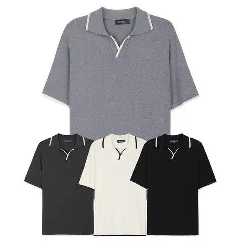 [파파브로] 맨즈 베이직 캐주얼 니트 카라티 SO-KN-Q027