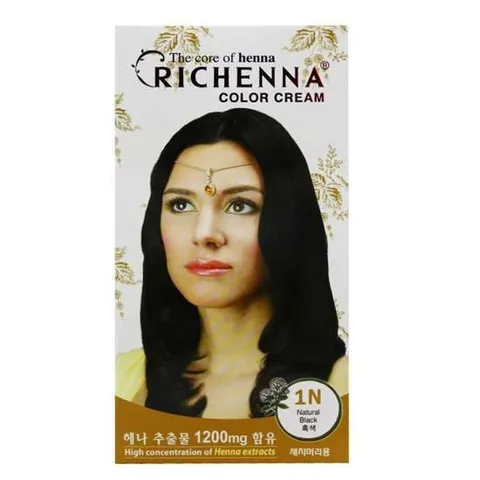 리체나 칼라크림 흑색 1N 염색약