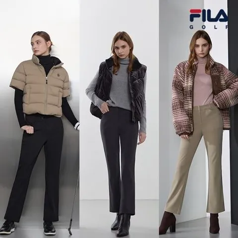 [휠라골프][휠라골프]여성 기모 팬츠 3종 세트_688642