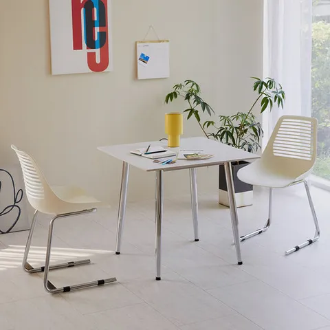 [베스트리빙] 스칸디 크롬 제트라 800 2인 세라믹 식탁세트