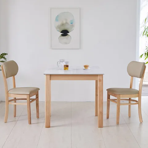 [베스트리빙] 앨빈 내츄럴 토니 800 2인 세라믹 식탁세트