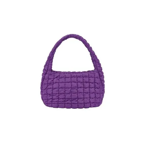 COS코스 퀼티드 오버사이즈 숄더백 퍼플 0916460012