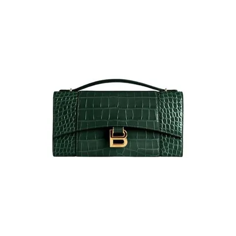 발렌시아가 여성 발렌시아가 아워글래스 포쉐트 체인 포레스트 그린