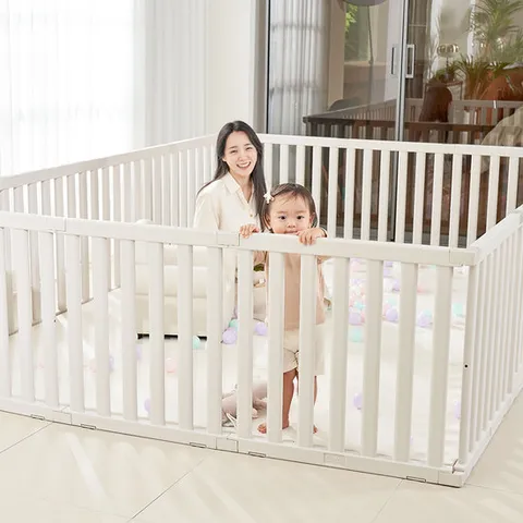 카라즈 뉴퍼펙트 베이비룸 문세트 안전문 70x200cm(8P) 울타리 펜스 아기놀이터 실내놀이터 거실놀이