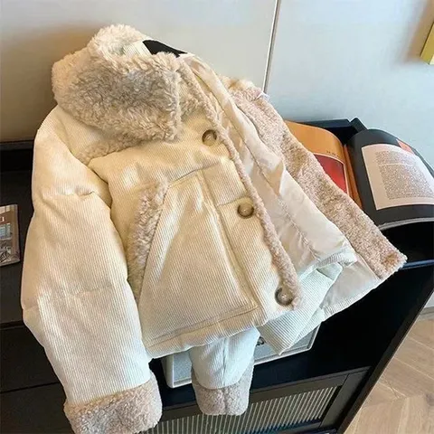 [아리엘스타일]코듀로이퍼패딩 겨울아우터 보온아이템 메이듀코듀로이퍼자켓