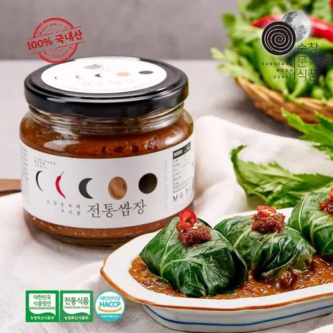 순창문옥례식품 우리콩 전통 쌈장 450g  유리용기