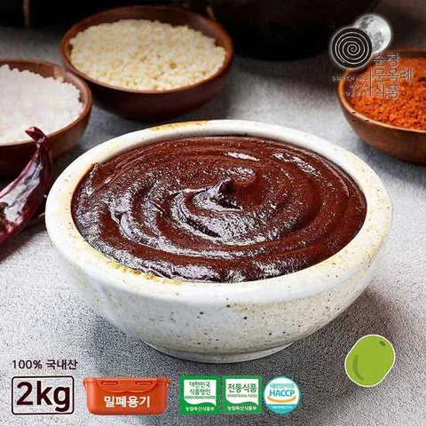 순창문옥례식품 국내산 전통 매실 고추장 2kg 밀폐용기