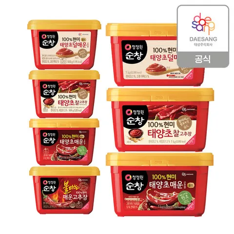 청정원 고추장 1kg 3종+고추장 450g 4종 2개 골라담기