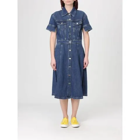 칼라거펠트 롱 원피스 B1W13037 8921 Blue