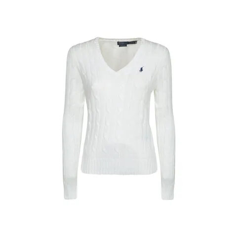 25FW 포니 자수 브이넥 니트 화이트 211971870 003