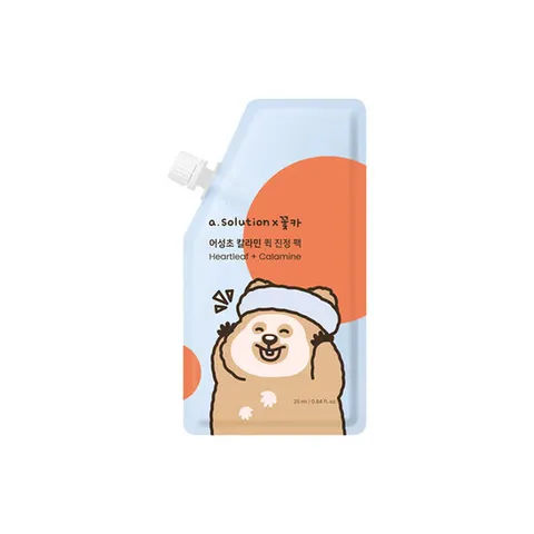 에이솔루션 어성초칼라민 퀵진정팩 25 ml X꽃카 뽀루지 지성피부 트러블 개기름방지