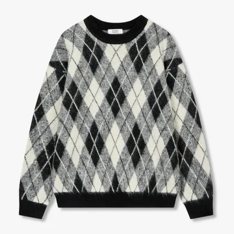 [ 롯데백화점 ]아가일 울혼방 풀오버 니트  9105452120