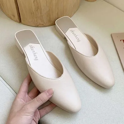 여성 봄구두 뮬슬리퍼 사무실 신발 스타일 슈즈 코디